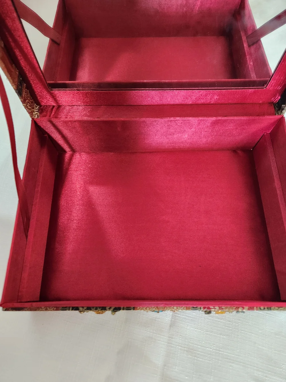 Pier 1 Beaded Embellished Patterned Decorative Jewelry Box